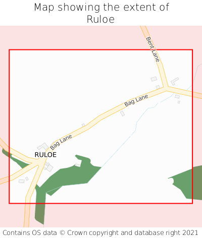 Map showing extent of Ruloe as bounding box