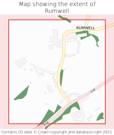 Map showing extent of Rumwell as bounding box