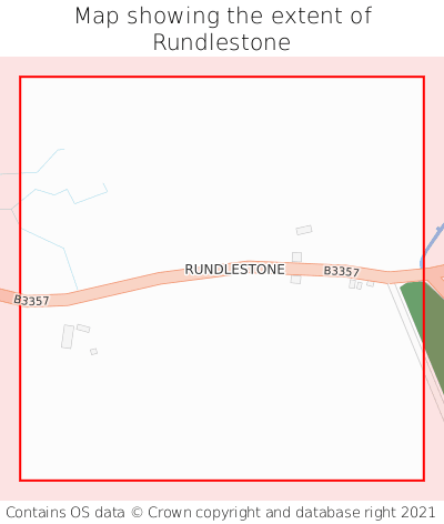Map showing extent of Rundlestone as bounding box