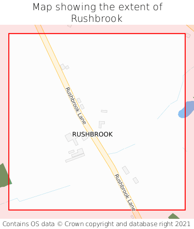 Map showing extent of Rushbrook as bounding box