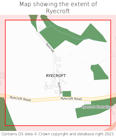 Map showing extent of Ryecroft as bounding box