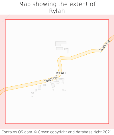 Map showing extent of Rylah as bounding box
