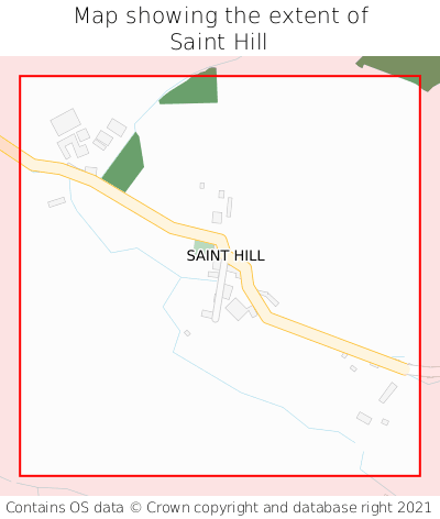 Map showing extent of Saint Hill as bounding box
