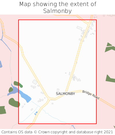 Map showing extent of Salmonby as bounding box