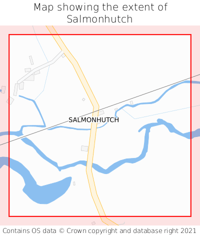 Map showing extent of Salmonhutch as bounding box