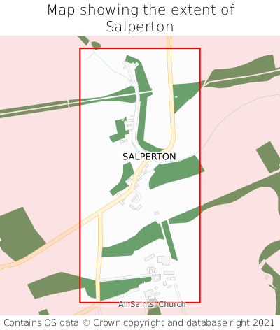 Map showing extent of Salperton as bounding box