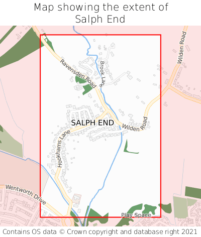 Map showing extent of Salph End as bounding box