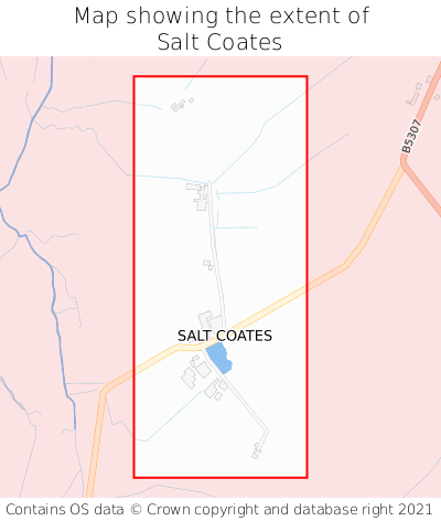 Map showing extent of Salt Coates as bounding box