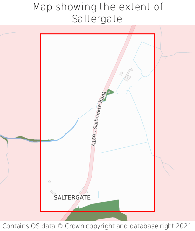 Map showing extent of Saltergate as bounding box