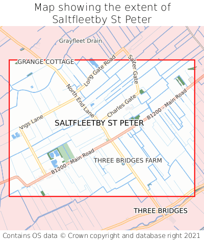 Map showing extent of Saltfleetby St Peter as bounding box