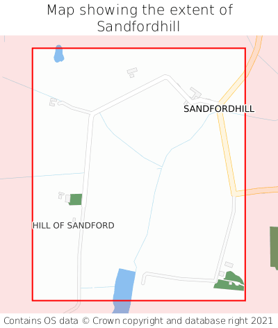Map showing extent of Sandfordhill as bounding box