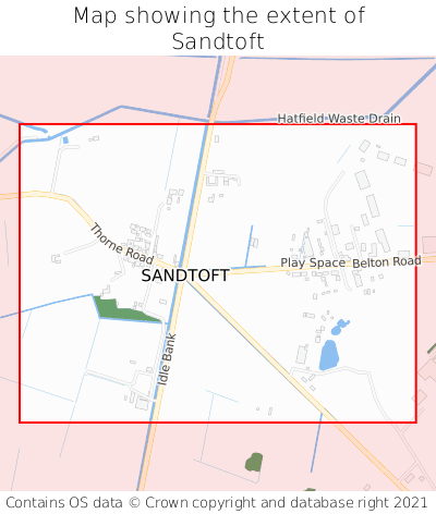 Map showing extent of Sandtoft as bounding box