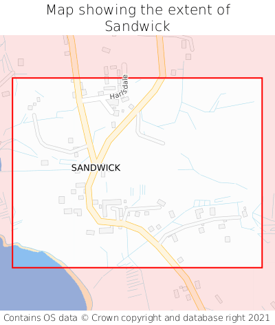 Map showing extent of Sandwick as bounding box
