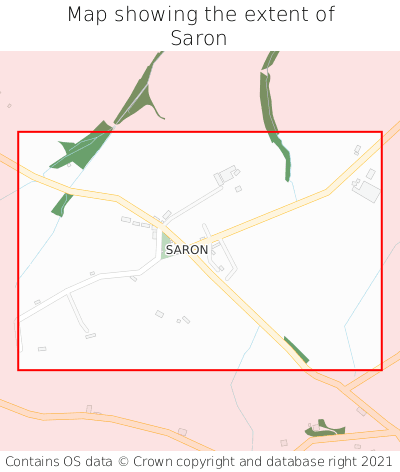 Map showing extent of Saron as bounding box