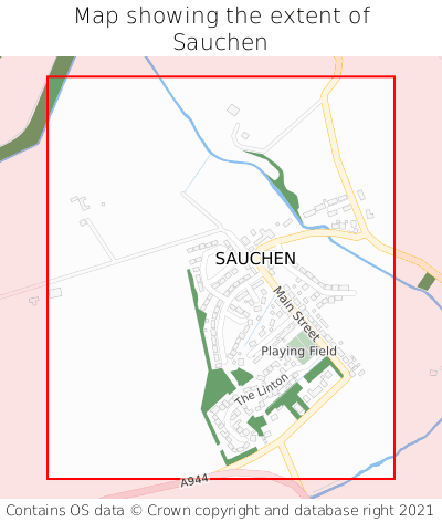 Map showing extent of Sauchen as bounding box