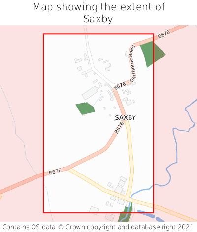 Map showing extent of Saxby as bounding box