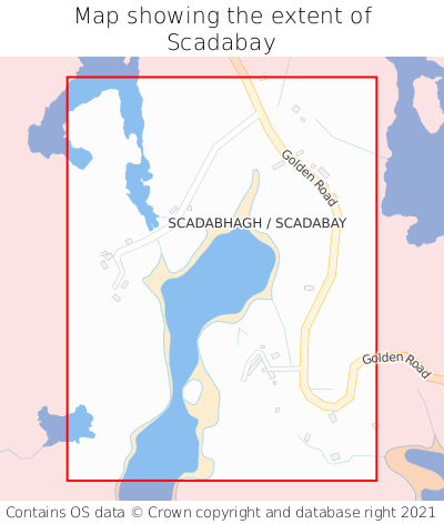 Map showing extent of Scadabay as bounding box