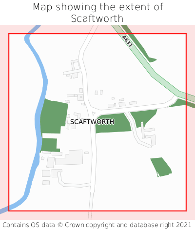 Map showing extent of Scaftworth as bounding box