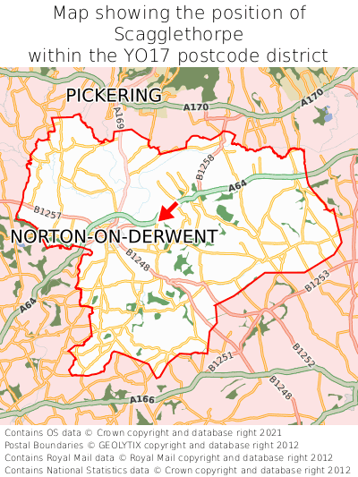 Map showing location of Scagglethorpe within YO17