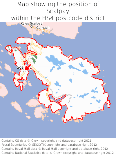 Map showing location of Scalpay within HS4