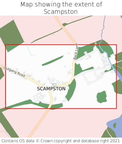 Map showing extent of Scampston as bounding box