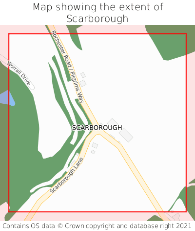 Map showing extent of Scarborough as bounding box