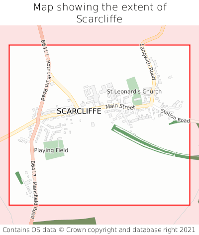 Map showing extent of Scarcliffe as bounding box