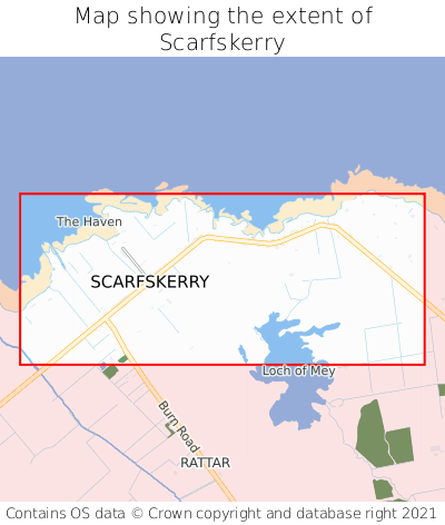 Map showing extent of Scarfskerry as bounding box