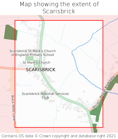 Map showing extent of Scarisbrick as bounding box