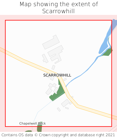 Map showing extent of Scarrowhill as bounding box