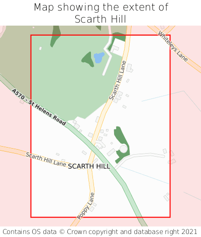 Map showing extent of Scarth Hill as bounding box