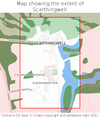 Map showing extent of Scarthingwell as bounding box