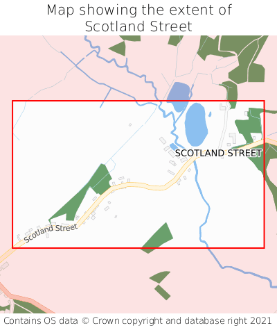 Map showing extent of Scotland Street as bounding box