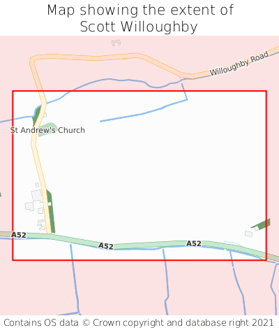 Map showing extent of Scott Willoughby as bounding box