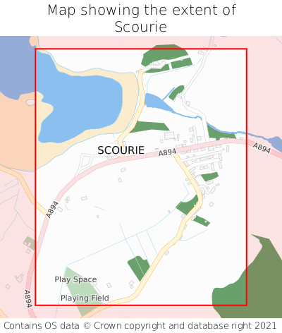 Map showing extent of Scourie as bounding box