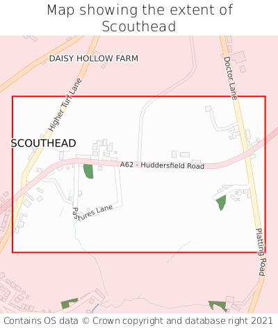 Map showing extent of Scouthead as bounding box