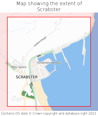 Map showing extent of Scrabster as bounding box