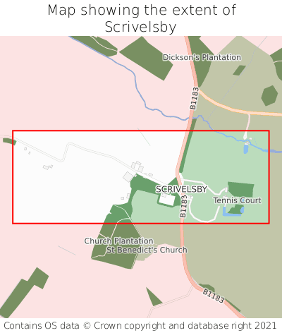 Map showing extent of Scrivelsby as bounding box