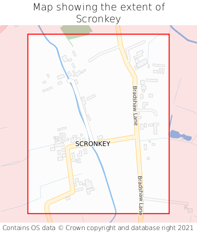 Map showing extent of Scronkey as bounding box