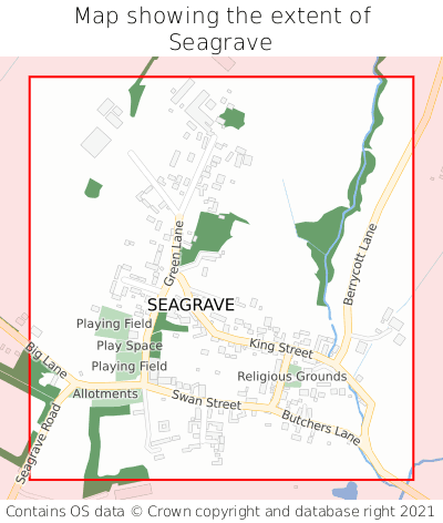 Map showing extent of Seagrave as bounding box
