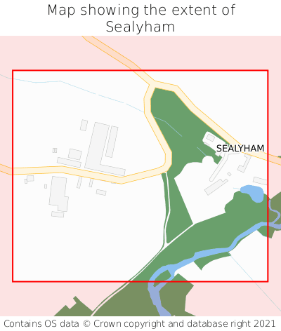 Map showing extent of Sealyham as bounding box