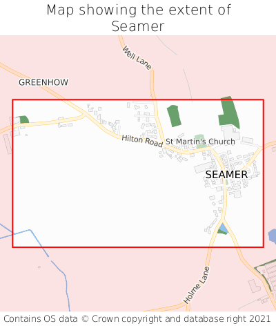 Map showing extent of Seamer as bounding box