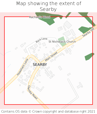 Map showing extent of Searby as bounding box