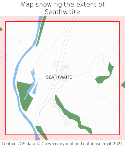 Map showing extent of Seathwaite as bounding box