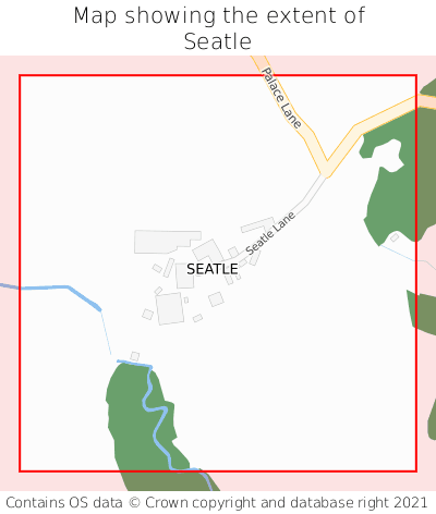 Map showing extent of Seatle as bounding box