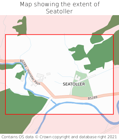 Map showing extent of Seatoller as bounding box