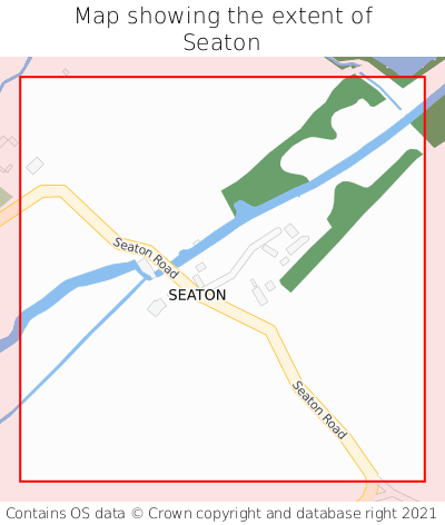 Map showing extent of Seaton as bounding box