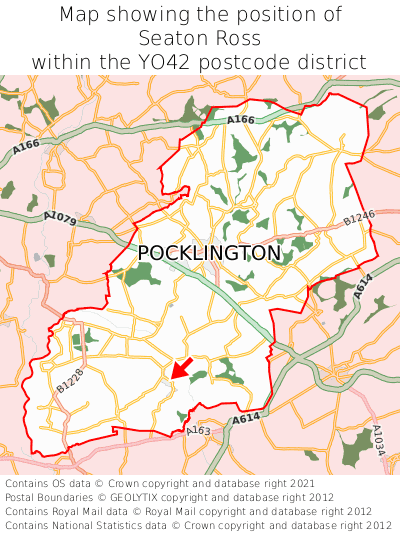Map showing location of Seaton Ross within YO42