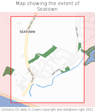 Map showing extent of Seatown as bounding box