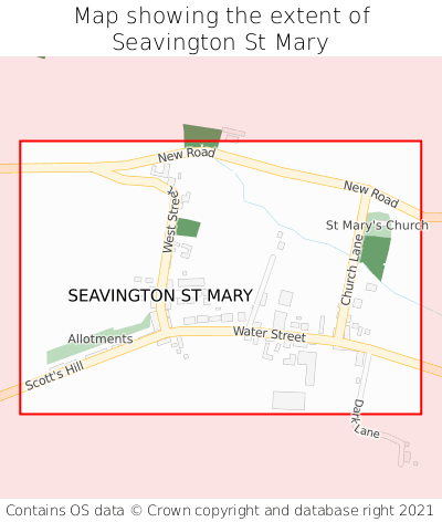 Map showing extent of Seavington St Mary as bounding box